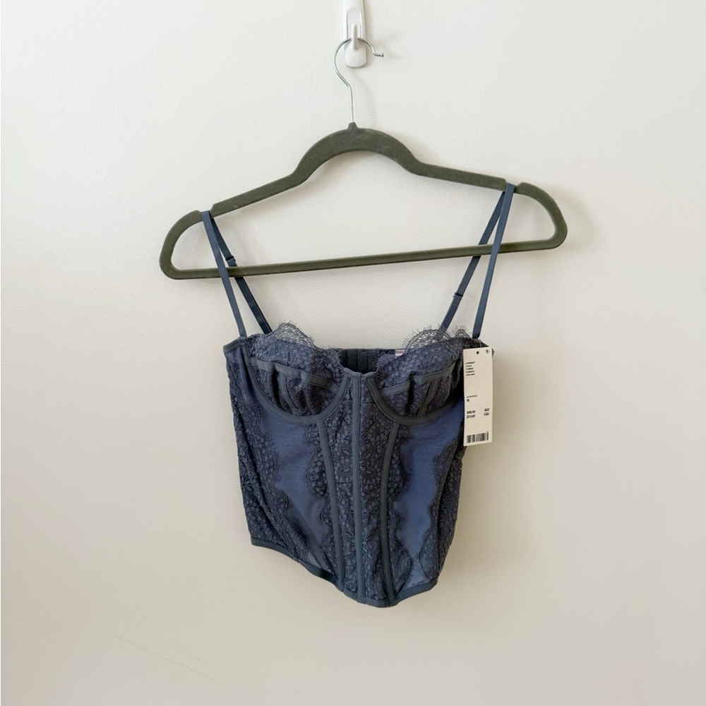 Urban Outfitters Blue Corset Top
